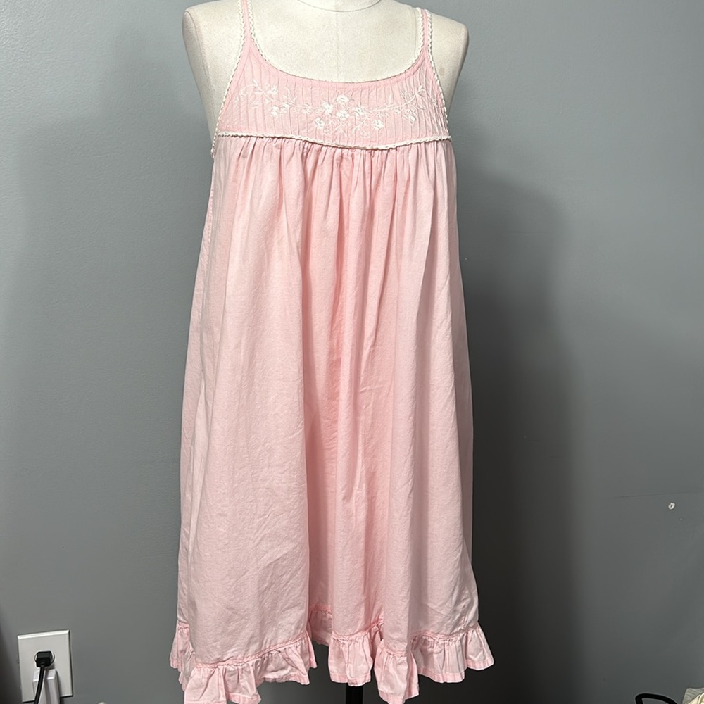 Gilligan & O'Malley Light Pink Cotton Chemise Nightgown